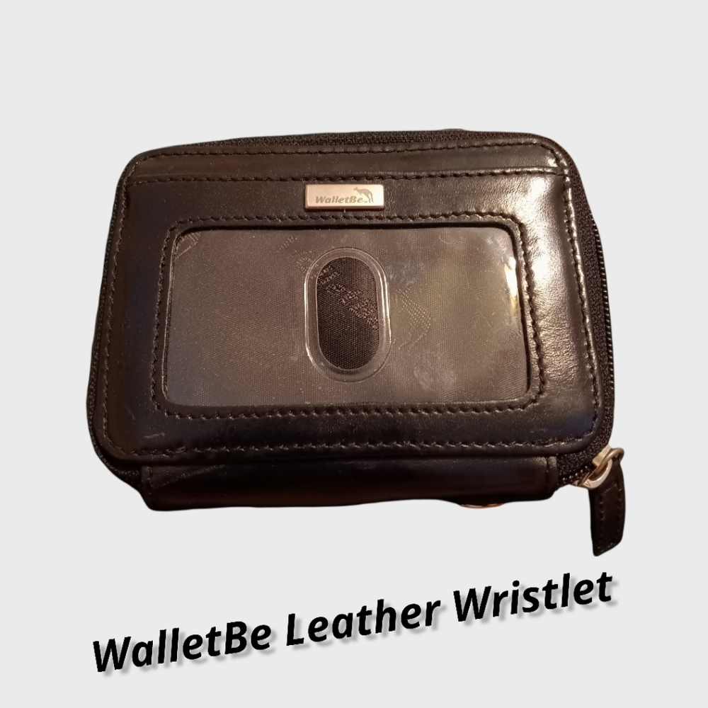 WalletBe Leather Wristlet NWOT & never used! Great alternative to traditionals!